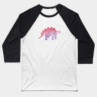 watercolor stegosaurus dinosaur Baseball T-Shirt